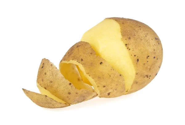 Potatoes with peel isolated on white background — Stock Photo, Image