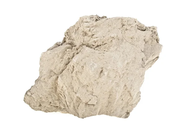 Шматок старого цементу ізольовано на білому — стокове фото