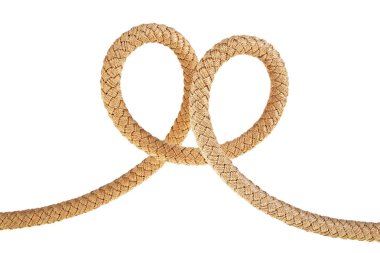 beyaz arkaplanda izole edilmiş bir ip