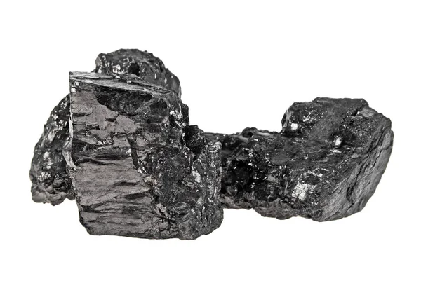 Izolované uhlí na bílém pozadí — Stock fotografie