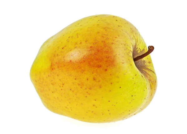 Żółte jabłko na białym tle — Zdjęcie stockowe