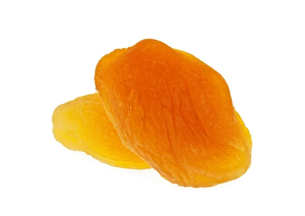 Getrocknete Aprikosen auf weißem Hintergrund, Nahaufnahme — Stockfoto