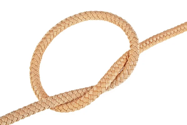 Corda sotto forma di anello su sfondo bianco — Foto Stock