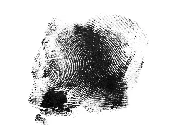 Fingerabdruck auf weißem Hintergrund — Stockfoto