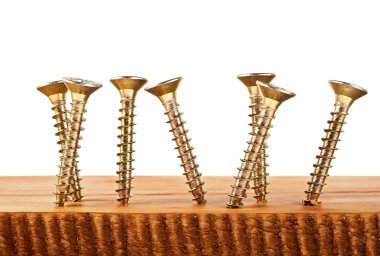 Ahşap tahta, vida yakın çekim