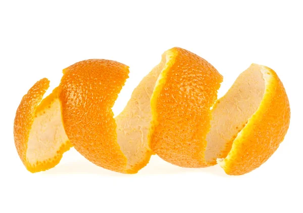 Cáscara de naranja sobre fondo blanco — Foto de Stock