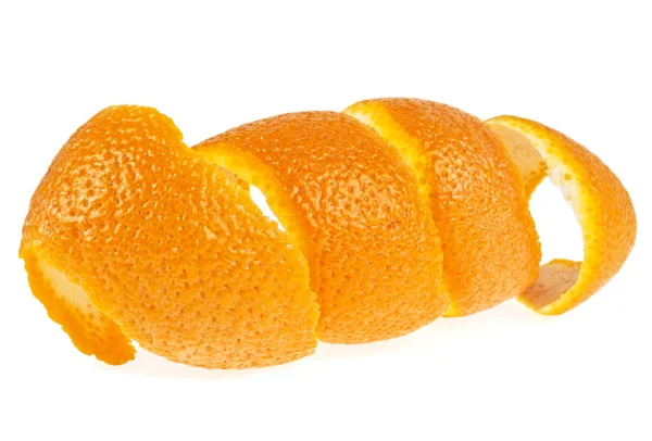 Skórka pomarańczowa na białym tle — Zdjęcie stockowe