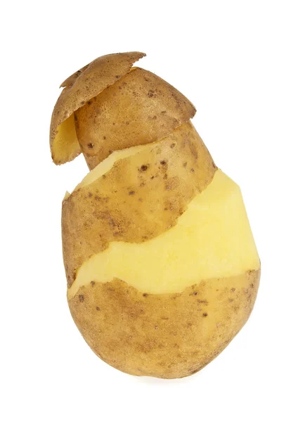 Batatas com casca isolada sobre um fundo branco — Fotografia de Stock