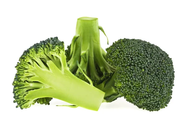 Färsk grön broccoli isolerad på vit bakgrund — Stockfoto