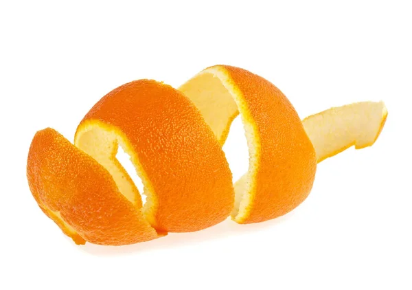Skóra na białym tle na białym tle pomarańczowy — Zdjęcie stockowe