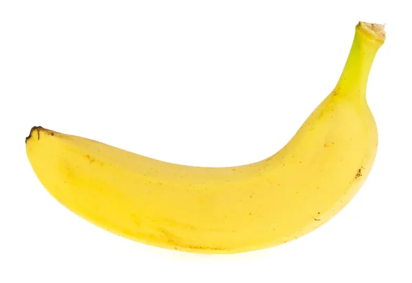 Un plátano sobre un fondo blanco — Foto de Stock