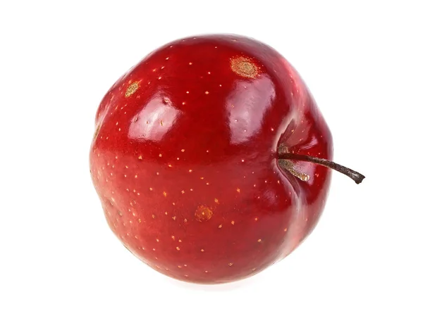 Rode appel geïsoleerd op een witte achtergrond — Stockfoto