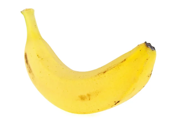Plátano único sobre fondo blanco — Foto de Stock