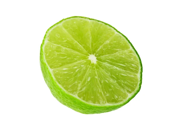 Half of lime isolated on a white background — Stock Photo, Image