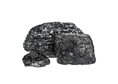 Beyaz bir arka plan üzerinde izole kömür