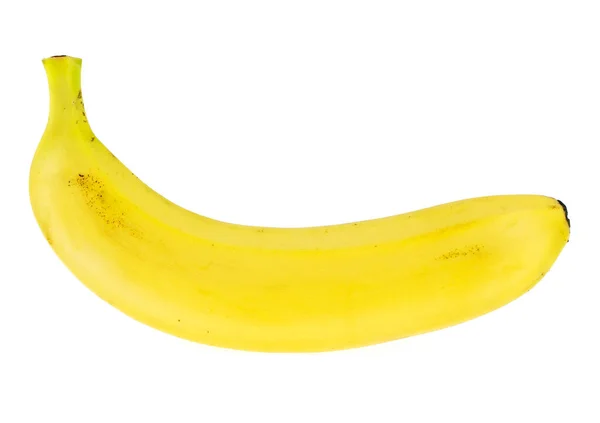 Een banaan geïsoleerd op witte achtergrond — Stockfoto