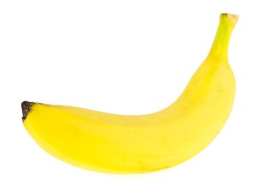 Beyaz arkaplanda izole edilmiş olgun muz