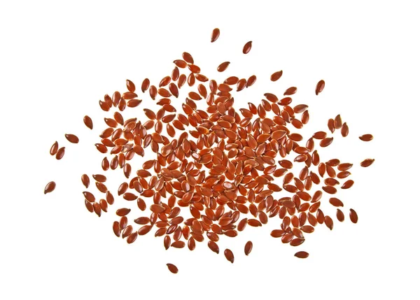 Flaxseed isolated on white background, top view — Stock Photo, Image