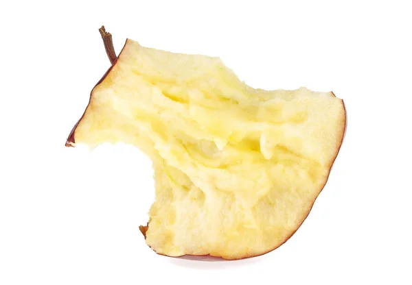 Manzana mordida aislada sobre un fondo blanco — Foto de Stock