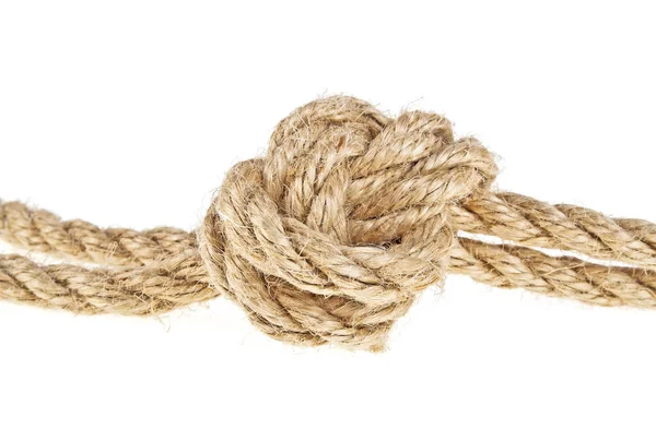 Rope knot isolated on a white background Royalty Free Stock Photos