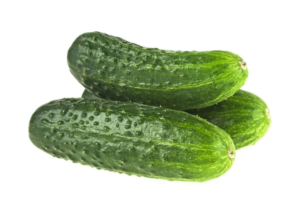 Fresh cucumbers isolated on white background — Stock Photo, Image