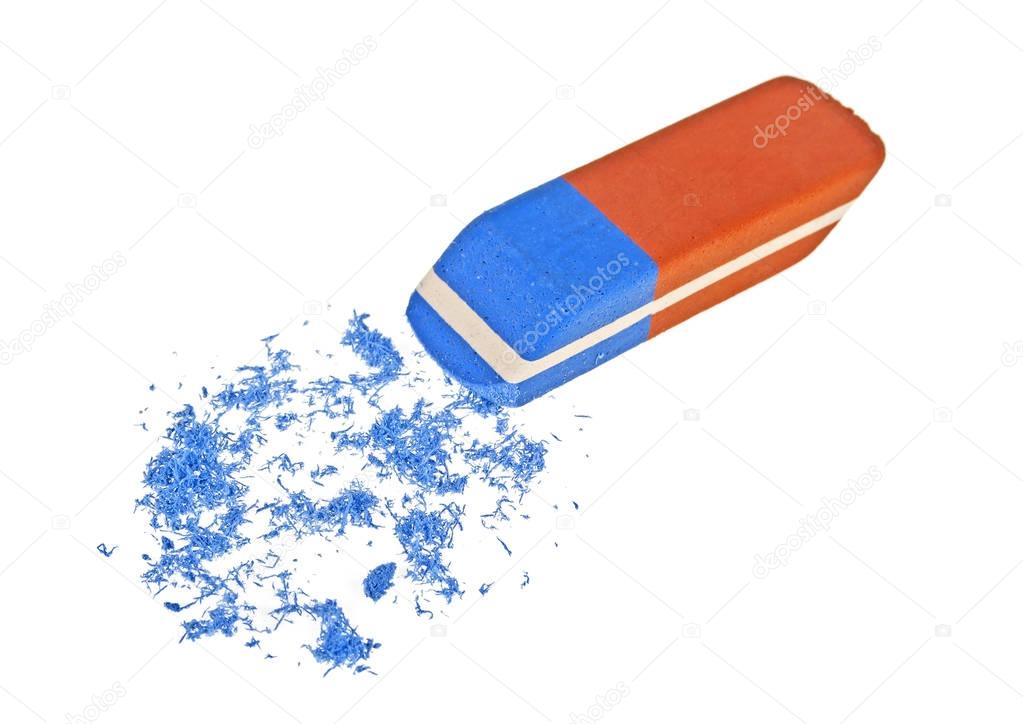 Office eraser on a white background