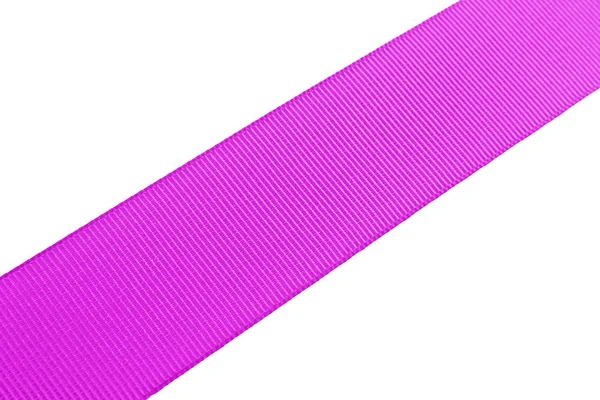 Violet satin ribbon isolated on white background — Stock Photo, Image