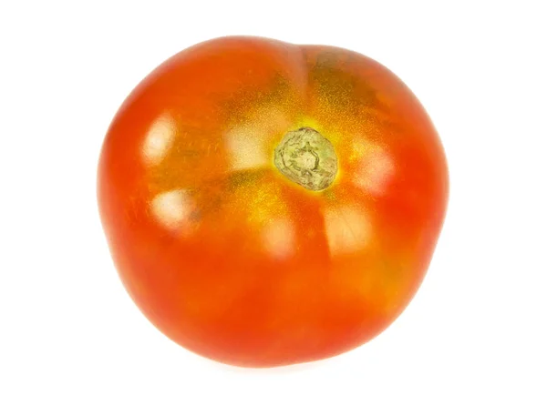 Ripe tomato on a white background — Stock Photo, Image