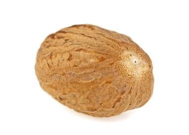 Beyaz bir arka plan üzerinde makro görüntü izole bir küçük hindistan cevizi