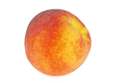 Beyaz bir arka plan üzerinde izole olgun şeftali meyve