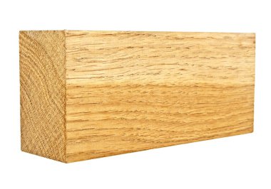 Beyaz bir arka plan üzerinde izole meşe ahşap bar