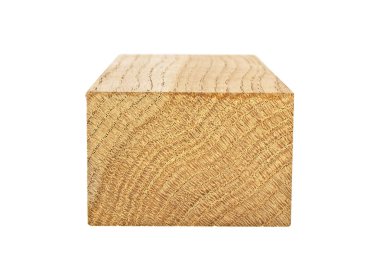 Beyaz bir arka plan üzerinde meşe izole ahşap tahta