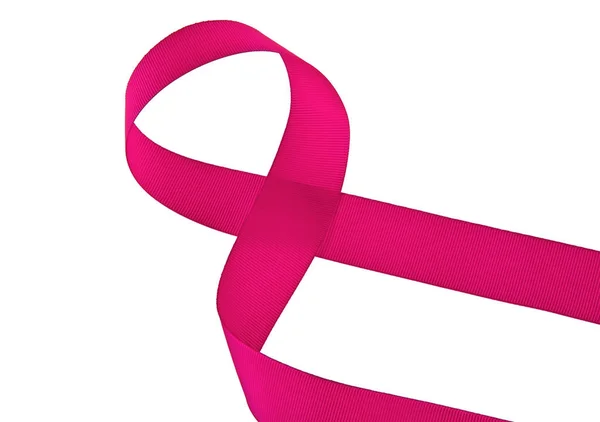 Pink Breast Cancer Ribbon met kopieerruimte — Stockfoto