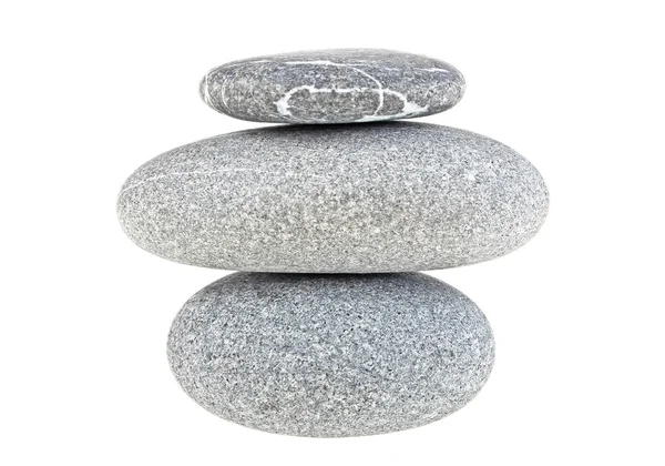 Wellness stones geïsoleerd op een witte achtergrond — Stockfoto