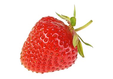 Çilek beyaz arkaplanda izole edildi