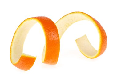 deri üzerinde beyaz bir arka plan izole Orange