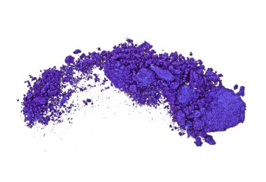 Mor göz farı kozmetik izole üzerinde beyaz arka plan ezilmiş