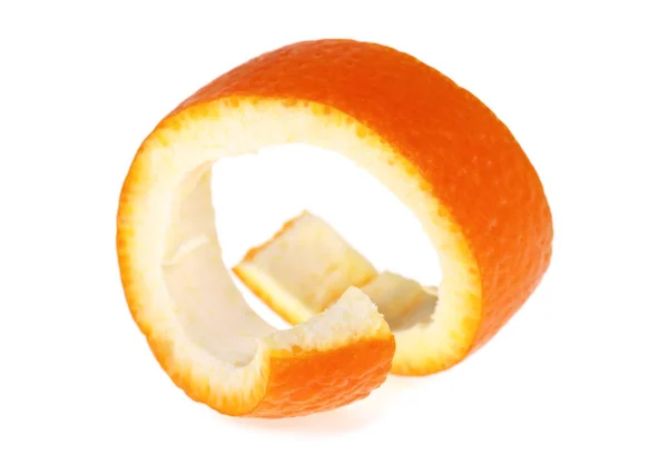 Peel of orange, white background — Stock Photo, Image