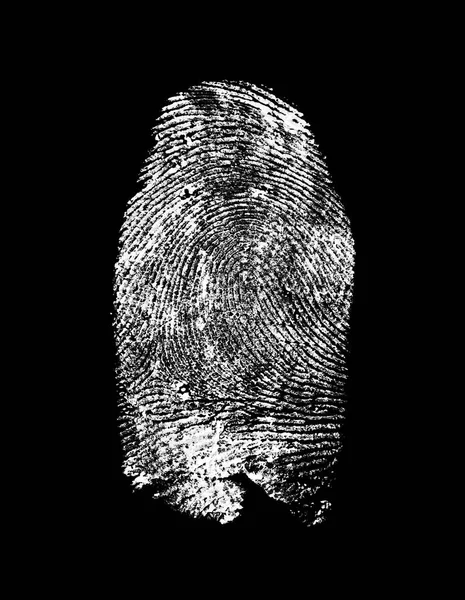 Fingerprint on black background — Stock Photo, Image