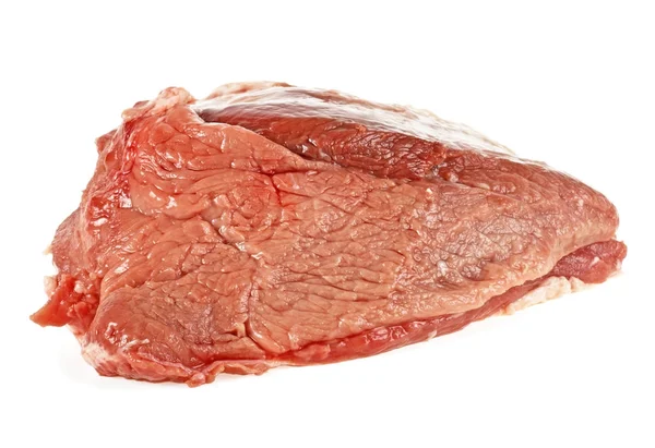 Carne fresca de porco crua isolada sobre fundo branco — Fotografia de Stock