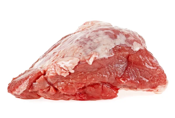 Carne fresca de cerdo cruda aislada sobre fondo blanco — Foto de Stock