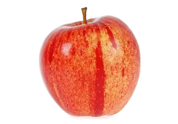 Manzana roja aislada sobre un fondo blanco —  Fotos de Stock