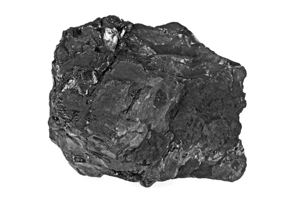 Coal on a white background, close up — Stock Photo, Image