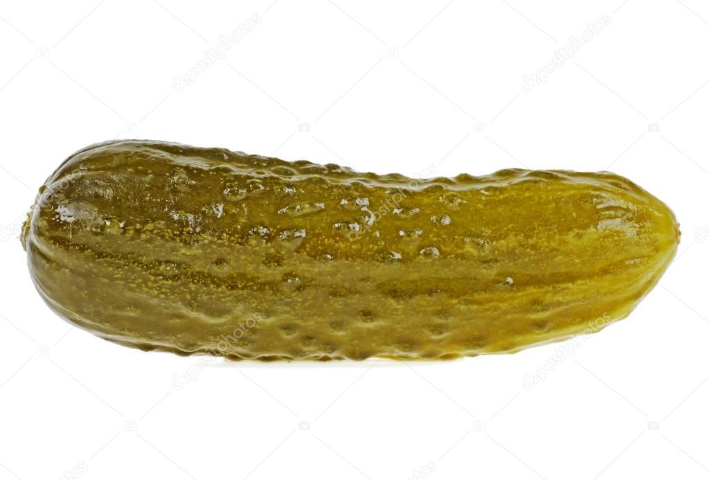 Pickled cucumber isolated on white background