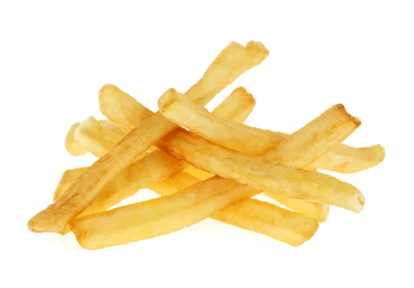 Tas de frites isolées sur fond blanc — Photo