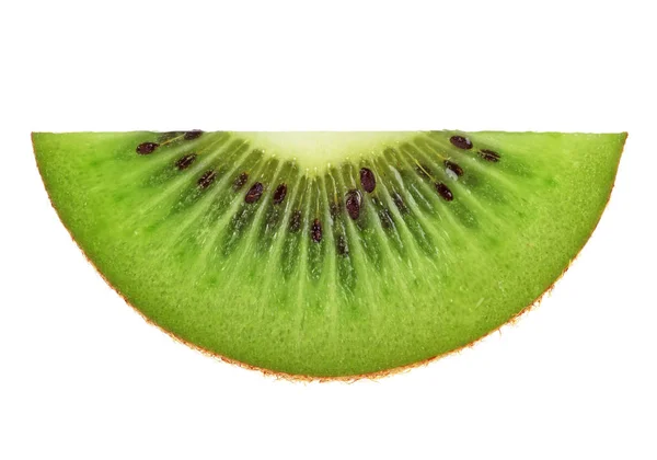 Felie de fructe proaspete kiwi izolate pe fundal alb — Fotografie, imagine de stoc