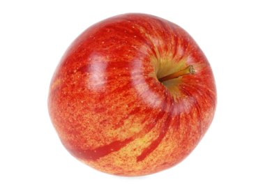 Beyaz arkaplanda taze kırmızı elma