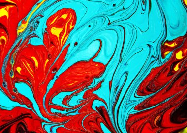 Farklı renkli yağlı boya, arka plan yakın çekim