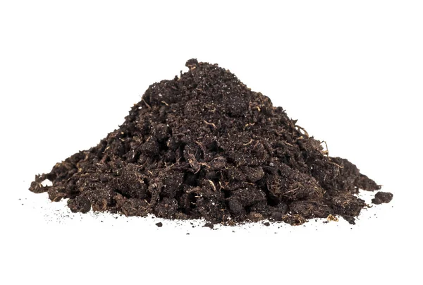 Soil heap isolated on white background — Stock Photo, Image