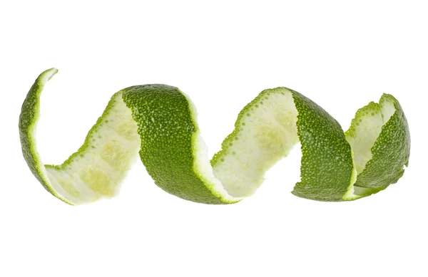 Lime skin isolated on white background — Stock Photo, Image